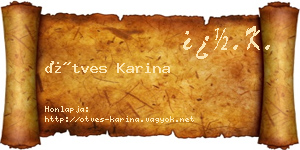 Ötves Karina névjegykártya